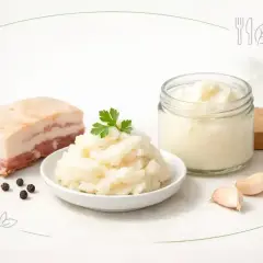 Smalec, czosnek i pieprz. Czy smalec jest zdrowy? Zależy od kontekstu i umiaru.