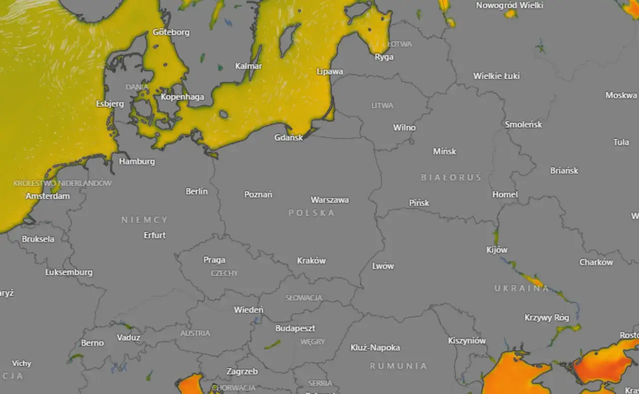 aktualna temperatura bałtyku polskie wybrzeże