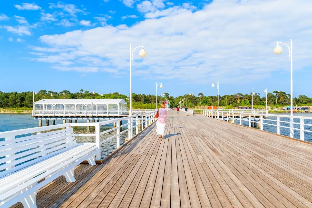 Jurata zimą spokojna plaża