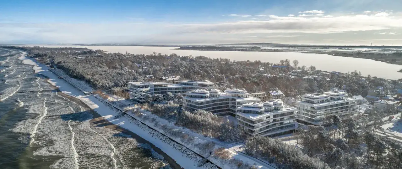 Mielno plaża zimą