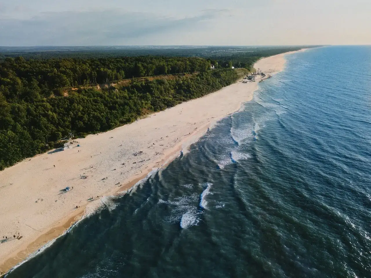 Jastrzębia Góra klif widok na morze